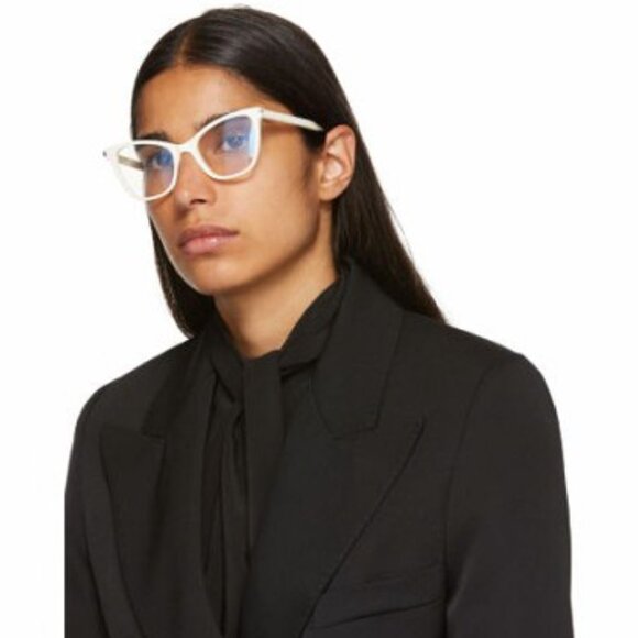 Saint Laurent SL219 001 Eyeglasses Black 51mm Cat Eye Frame - Picture 3 of 12